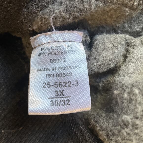 Woman Within Women Pants 3X Gray Sweatpants Fleece Button Pockets 22" Inseam - Picture 3 of 11